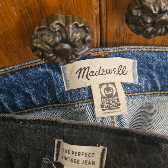 Madewell The Perfect Vintage Jeans Size 31P Blue & Black Denim - Picture 6 of 6